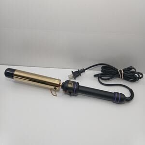 Hot Tools Curling Iron HTIR 1579 Gold 1 1/4 Barrel Flipperless *No clip Wand
